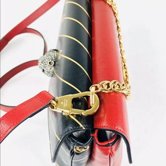Authentic Gucci TWO FACED Thiara Bag With Strap New. Red /Blk. $5500 - Picture 5 of 9